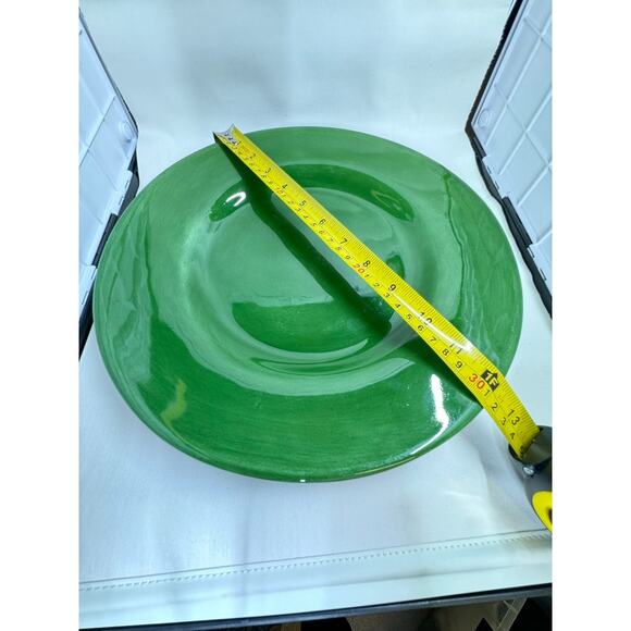 Pottery Barn "SAUSALITO" Green Large Plate PLZ READ!! SMALL CHIP! FINAL SALE! - Picture 6 of 7